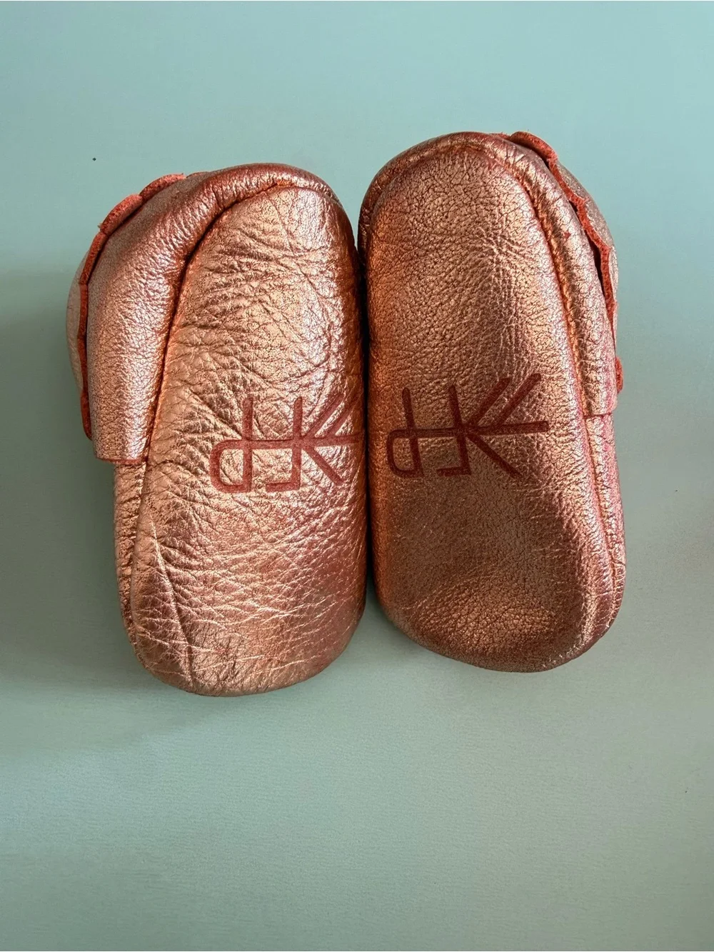 Freshly Picked Metallic Rose Gold Baby Mary Jane Shoes